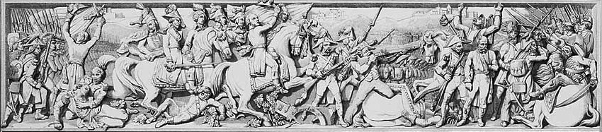 Bas-relief de la bataille de Jemappes sur l'arc de Triomphe de l'Étoile - par Carlo Marochetti